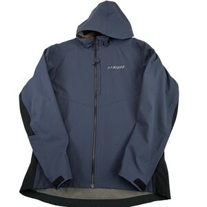 KUIU Rubicon Hooded Softshell Jacket Steel Blue DWR Fleece Hunting Toray XL
